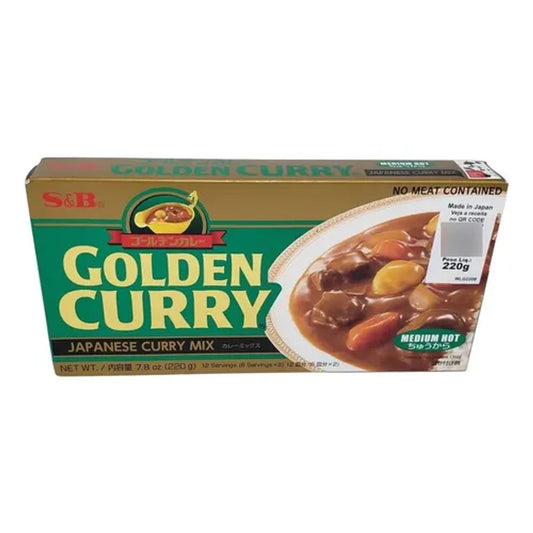 Golden Curry S&B Tempero Japonês Médio Picante 220g