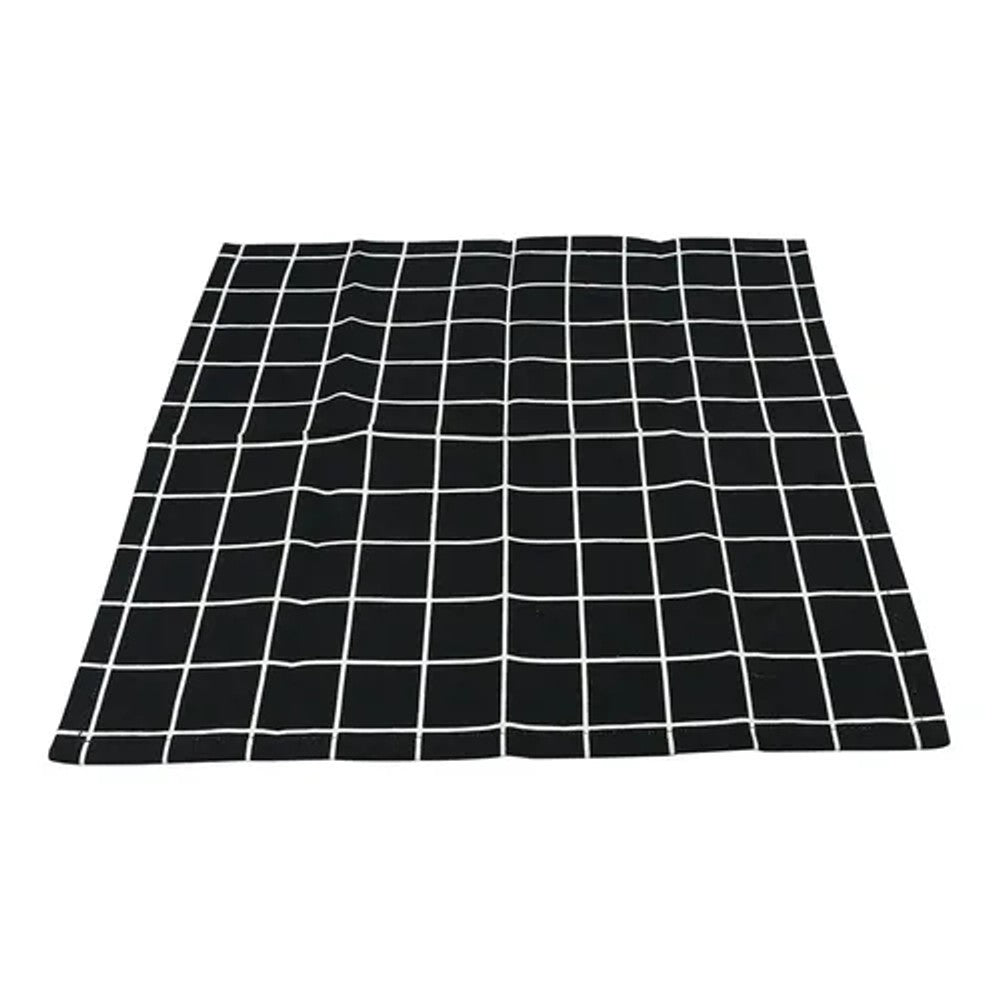 Guardanapo de Tecido Lhermitage Branco e Preto 45x45cm
