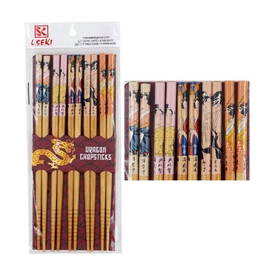 Hashi Lunto Carpa L. Seki 5 Pares Bambu 26cm