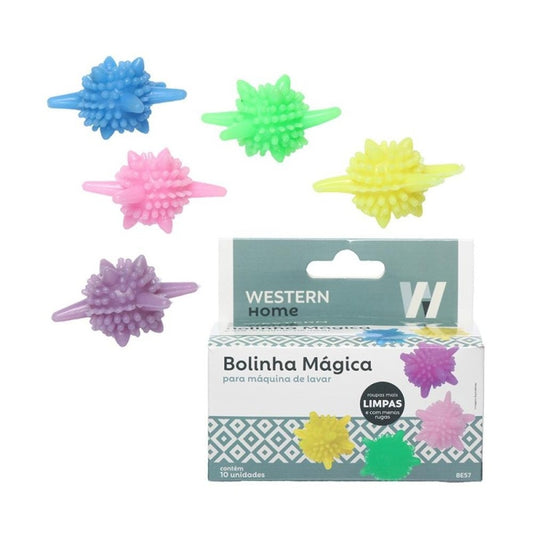 Kit 10 Bolas Esfera Mágica Anti Enredamento para Máquina de Lavar Western