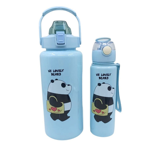 Kit 2 Garrafas Squeeze Urso Wonder 1400ml e 350ml Empório Daruma