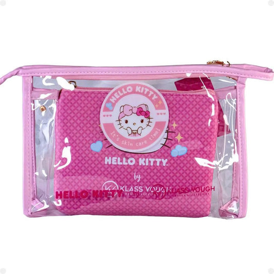 Kit 2 Necessaires Hello Kitty Rosa Klass Vough Organizador de Maquiagem