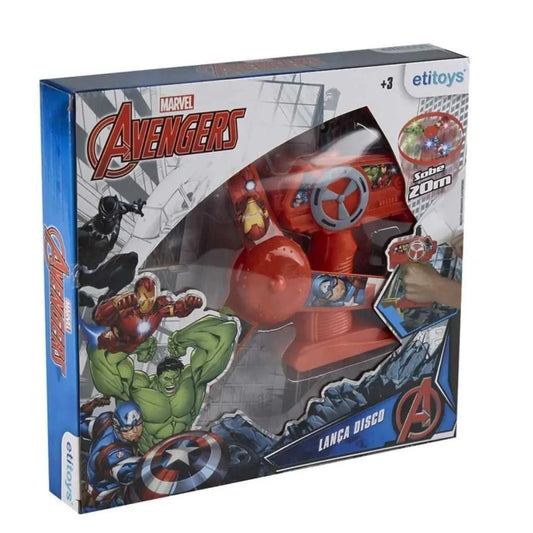 Lançador de Discos Vingadores Marvel Etitoys Brinquedo Infantil