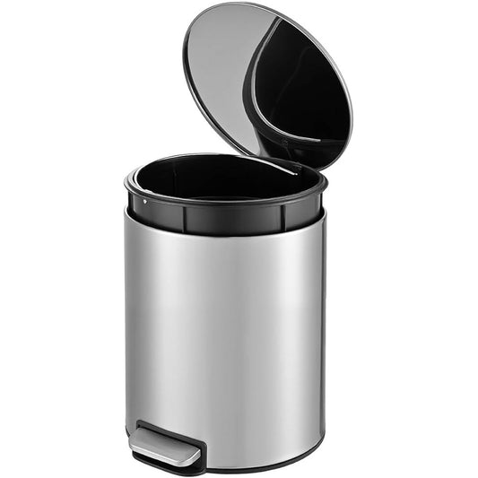 Lixeira Redonda de Aço Inox 5L Powermaid Polida