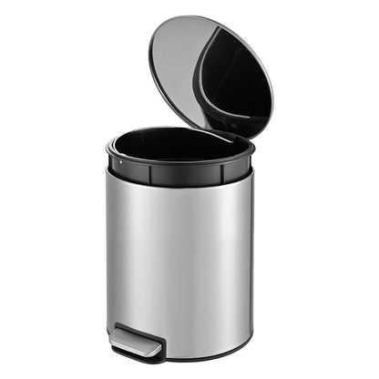 Lixeira Slim 5L Powermaid em Aço Inox com Pedal