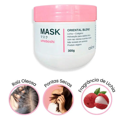 Máscara Capilar Coline Umeboshi Oriental Blend 300g Hidratação Vegana