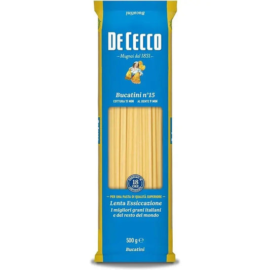 Macarrão Bucatini N°15 De Cecco 500g - Massa de Sêmola de Grano Duro