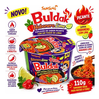 Macarrão Instantâneo Samyang Buldak Habanero Lime Big Bowl 110g