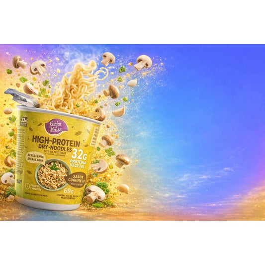 Macarrão Konjac Instantâneo Sabor Cogumelos Konjac Massa MF 69g Low Carb Sem Glúten