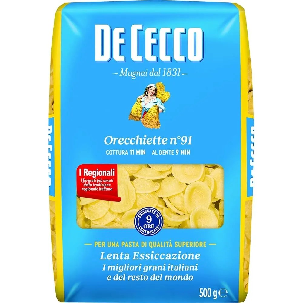 Macarrão Orecchiette N°91 De Cecco 500g - Massa Italiana Premium