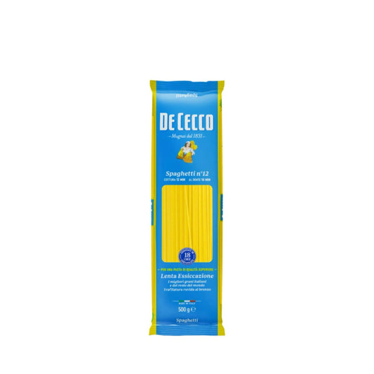Macarrão Spaghetti N°12 De Cecco 500g - Massa de Sêmola de Trigo Duro