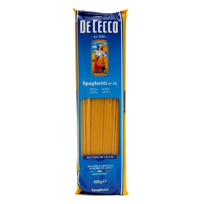 Macarrão Spaghetti N°12 De Cecco 500g - Massa de Sêmola de Trigo Duro