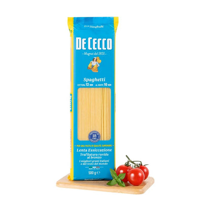 Macarrão Spaghetti N°12 De Cecco 500g - Massa de Sêmola de Trigo Duro