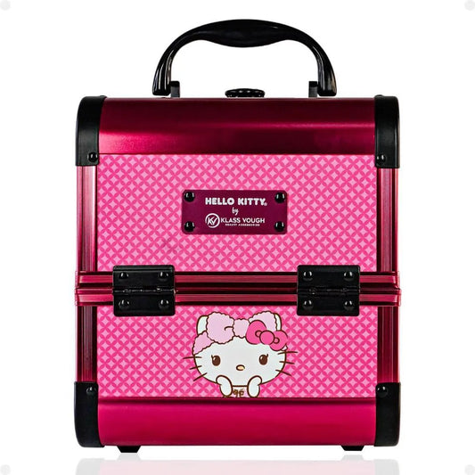 Maleta Grande Hello Kitty Klass Vough Pink com Espelho e Divisórias DBHK-02P