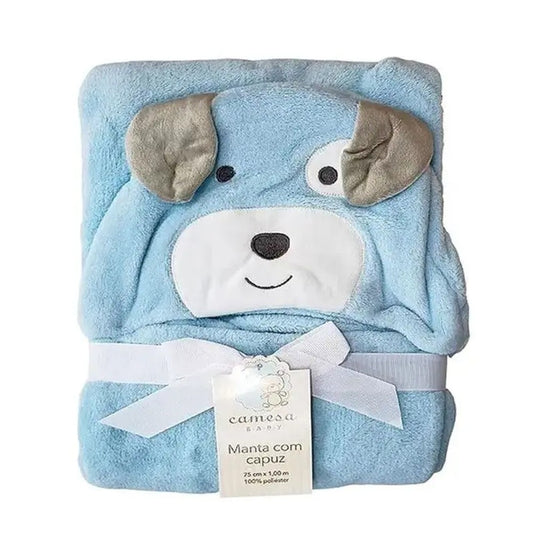 Manta Bebê com Capuz de Bichinho Camesa Microfibra 75cm x 1m
