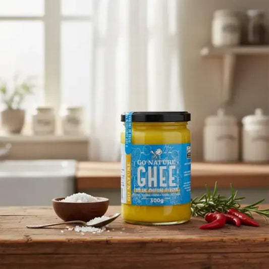 Manteiga Ghee Go Nature com Sal Marinho Integral 300g Sem Glúten e Sem Lactose