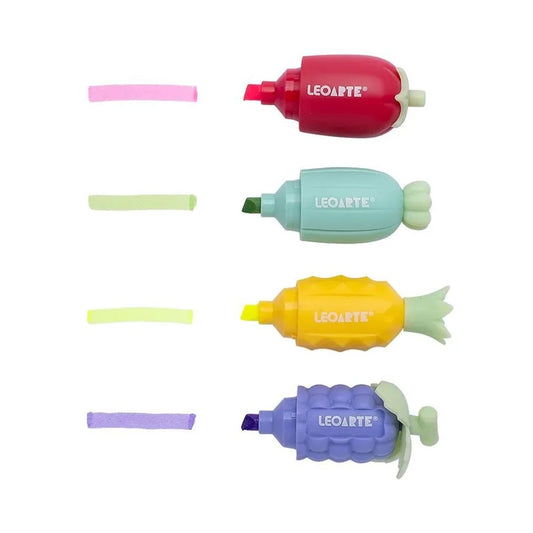 Marca-Texto com Cheiro de Frutinhas LeoArte Conjunto Criativo