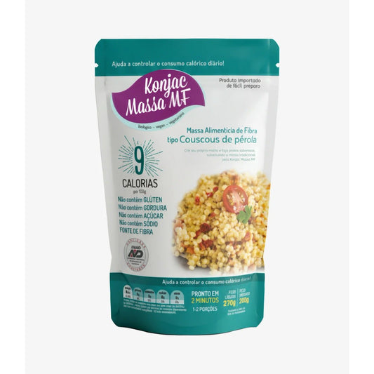 Massa Konjac Tipo Couscous de Pérola Konjac Massa MF 270g - Low Carb e Sem Glúten