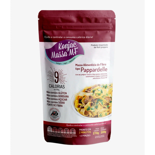 Massa Konjac Tipo Pappardelle 270g Konjac Massa MF Low Carb Sem Glúten