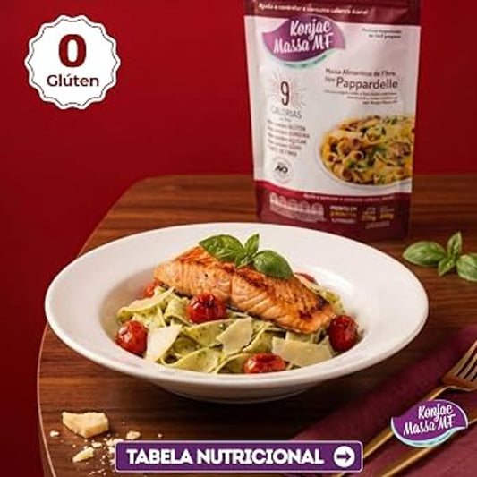 Massa Konjac Tipo Pappardelle 270g Konjac Massa MF Low Carb Sem Glúten