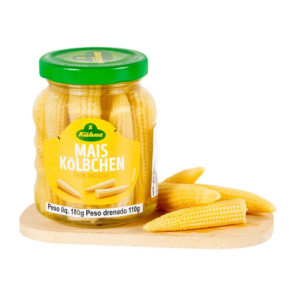 Milho Mini em Conserva Kuhne 180g Empório Daruma