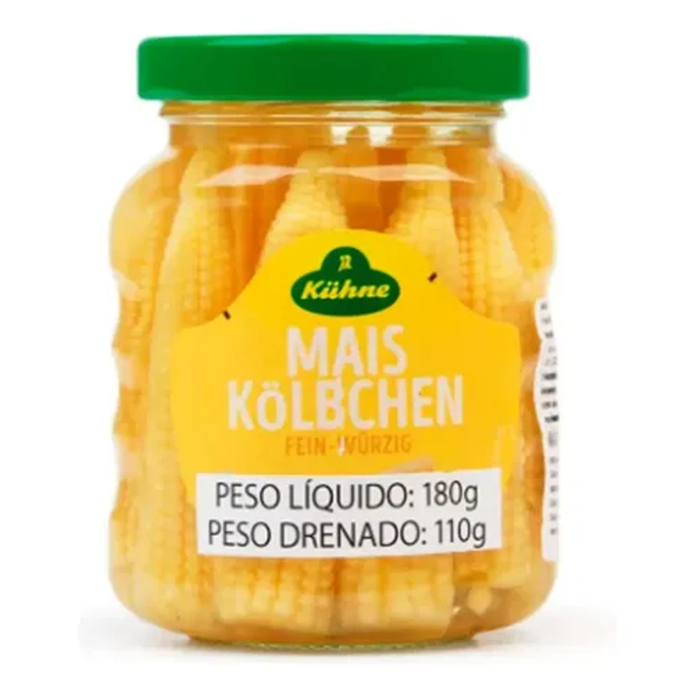 Milho Mini em Conserva Kuhne 180g Empório Daruma