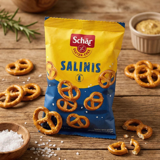 Mini Pretzel Salinis Schär 60g Sem Glúten e Sem Lactose