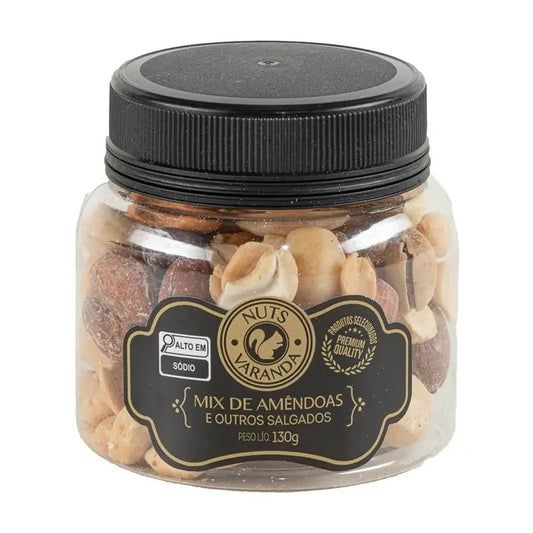 Mix de Amêndoas Salgadas Alibec 130g - Snack Crocante e Saudável