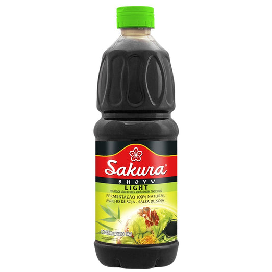 Molho Shoyu Sakura Light 500ml Baixo Teor de Sódio