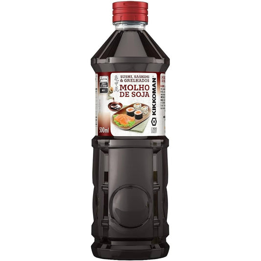 Molho de Soja Shoyu Kikkoman para Sushi Sashimi e Grelhados 500ml