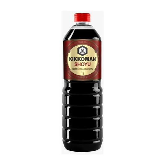 Molho de Soja Shoyu Tradicional Kikkoman 1L Fermentação Natural