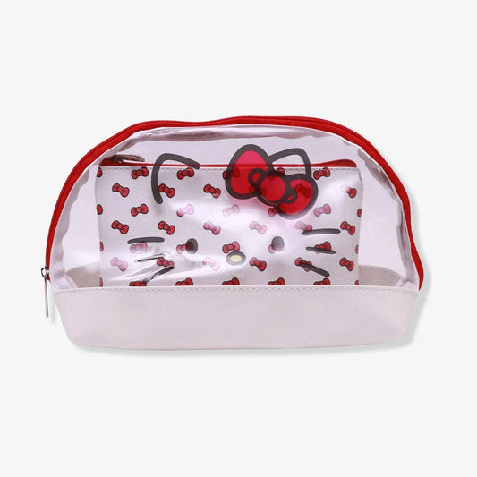 Necessaire 2 em 1 Hello Kitty Zona Criativa Organizadora de Maquiagem e Acessórios