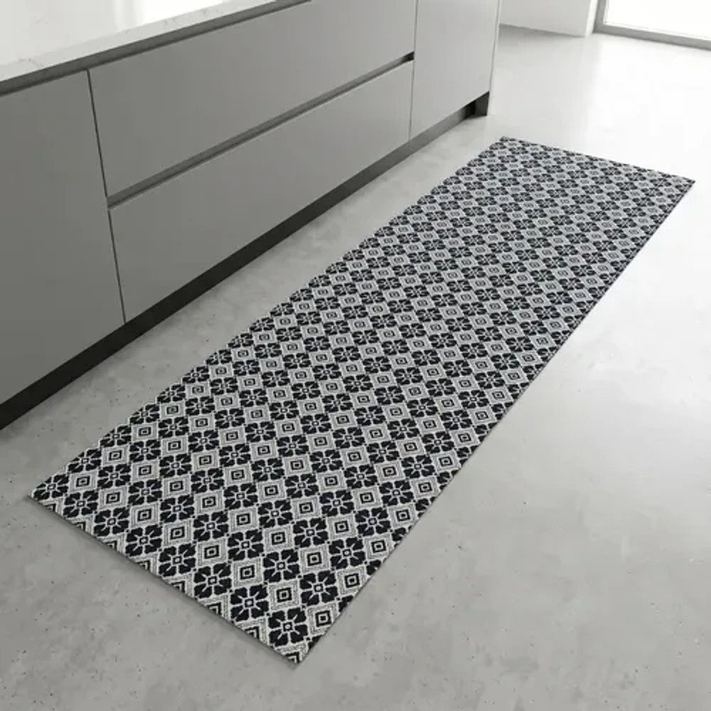 Passadeira Kapazi Mix Flores 55x150cm Antiderrapante para Cozinha e Corredor
