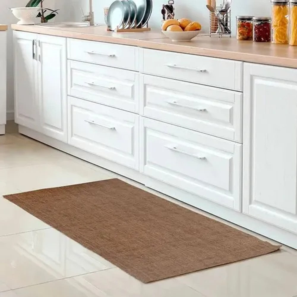 Passadeira Kapazi Mix em Sisal Marrom Antiderrapante 55x150cm