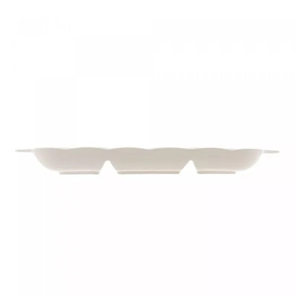 Petisqueira de Porcelana Lyor Butterfly Flower 3 Divisórias 35cm