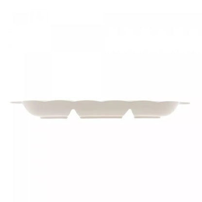 Petisqueira de Porcelana Lyor Butterfly Flower 3 Divisórias 35cm