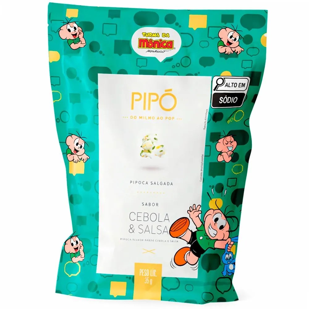 Pipoca Gourmet Pipó Salgada Sabor Cebola e Salsa 35g