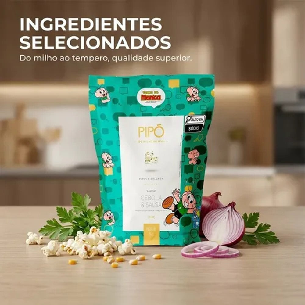 Pipoca Gourmet Pipó Salgada Sabor Cebola e Salsa 35g