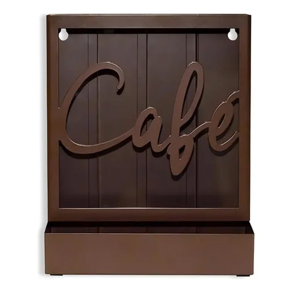 Porta Cápsulas de Café em Aço Marrom Geguton Mesa ou Parede