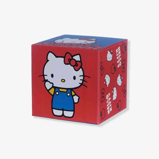 Porta Treco Cubo Hello Kitty Zona Criativa Organizador de Mesa com Bloco de Notas e Marcadores