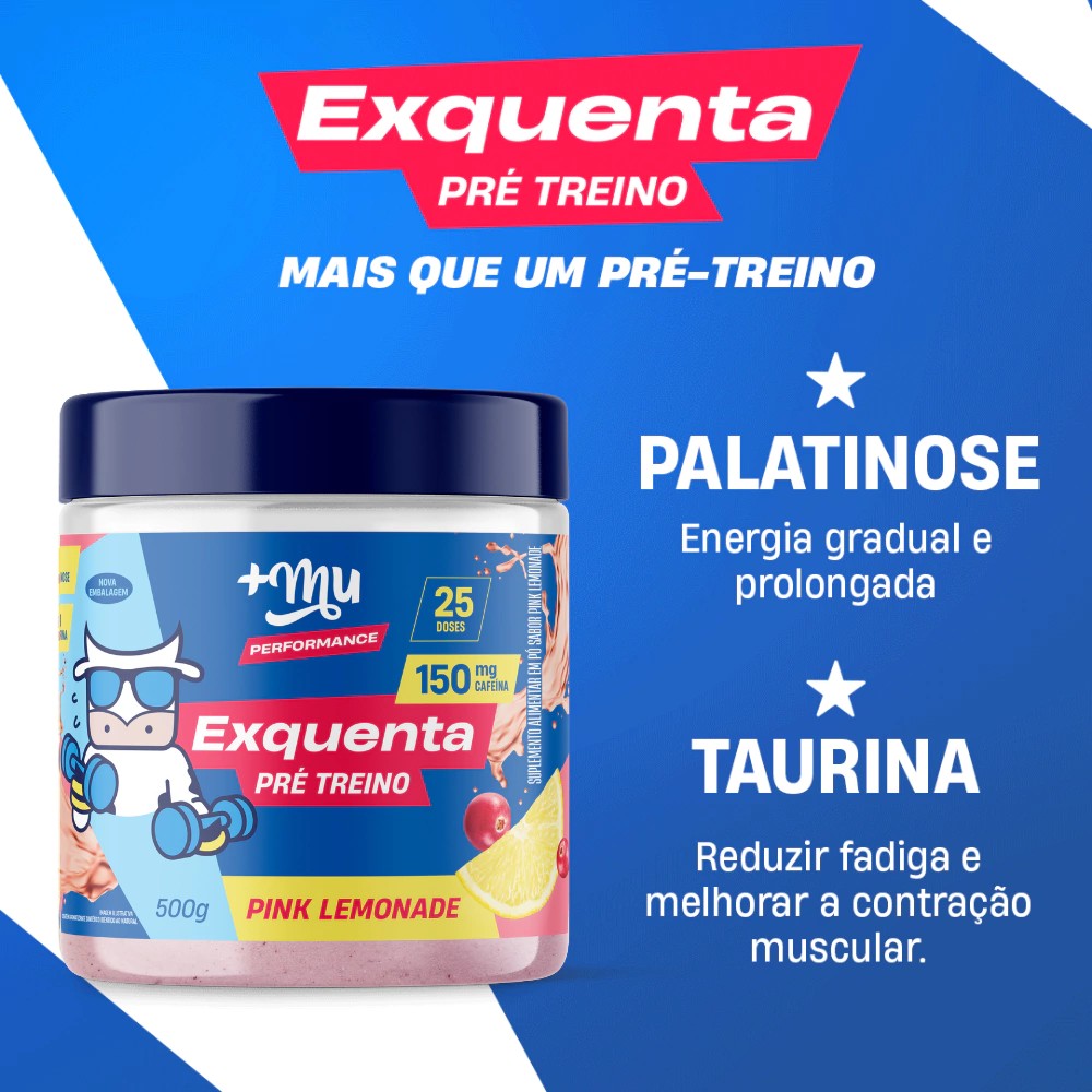 Pré Treino MaisMu Exquenta Pink Lemonade 500g