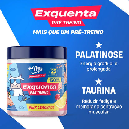 Pré Treino MaisMu Exquenta Pink Lemonade 500g