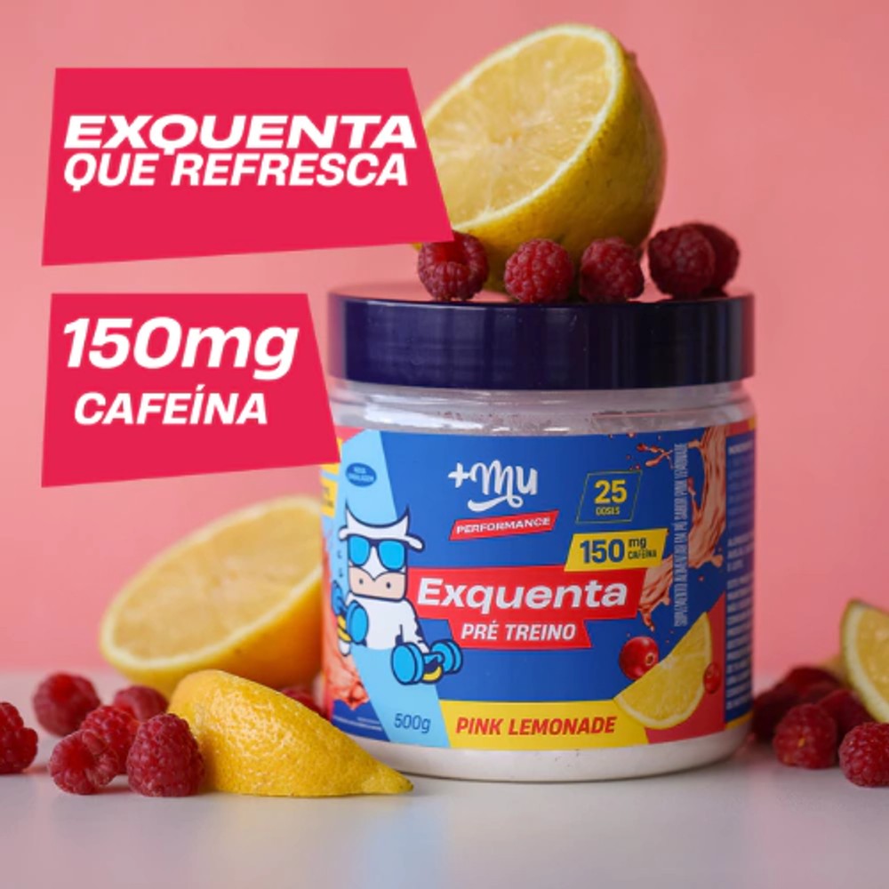 Pré Treino MaisMu Exquenta Pink Lemonade 500g