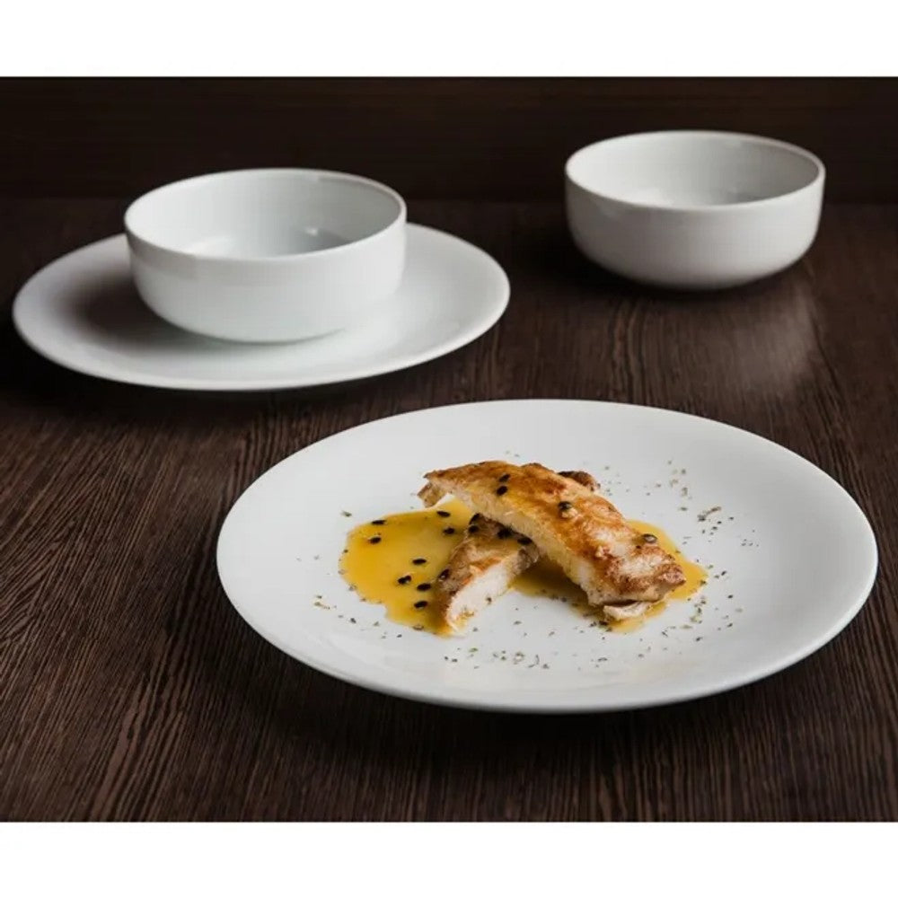 Prato Raso Porcelana Schmidt Voyage Branco 27cm