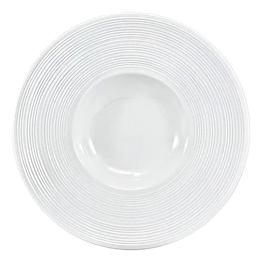 Prato para Risoto Schmidt Saturno Porcelana Branco 27cm
