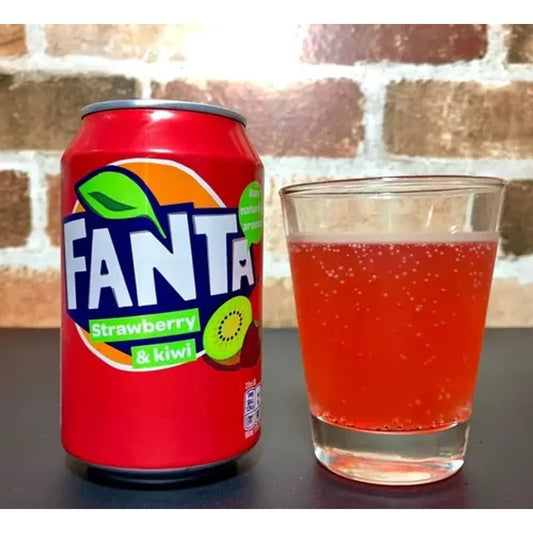 Refrigerante Fanta Morango e Kiwi 330ml Lata Importado
