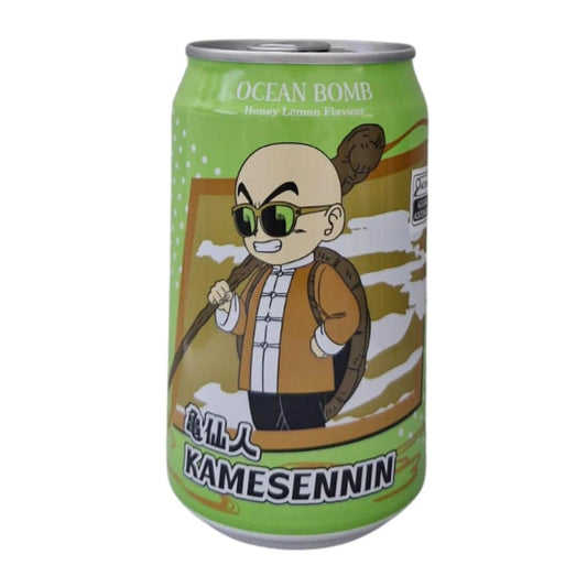 Refrigerante Ocean Bomb Dragon Ball Sabor Mel e Limão 330ml Colecionável