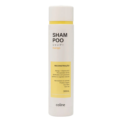 Shampoo Mango Reconstrução Coline 300ml Vegano para Cabelos Danificados