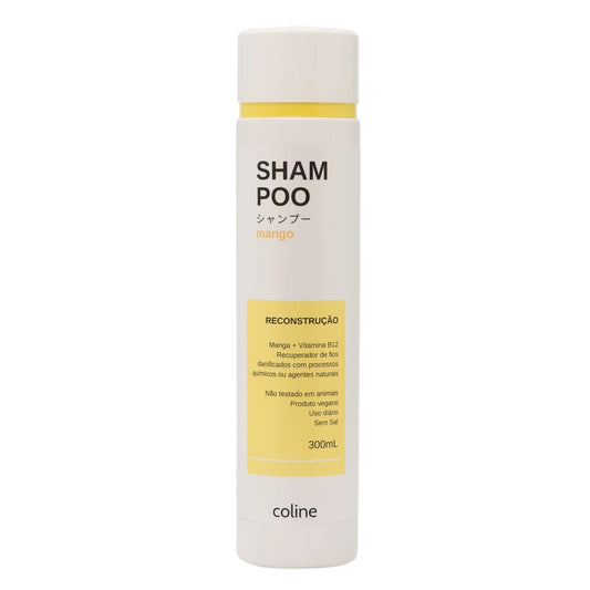 Shampoo Mango Reconstrução Coline 300ml Vegano para Cabelos Danificados