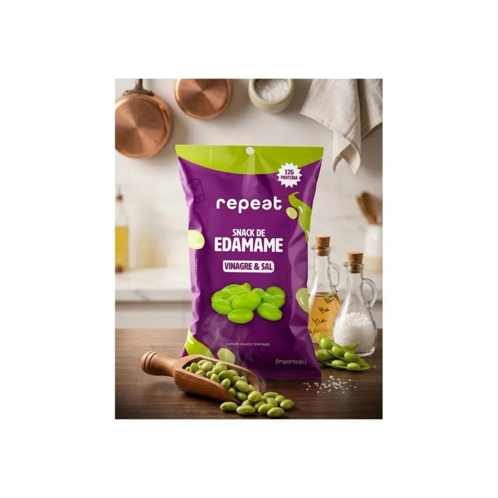 Snack de Edamame Vinagre e Sal 28g Repeat
